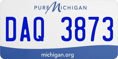 MI license plate DAQ3873