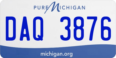 MI license plate DAQ3876