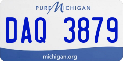 MI license plate DAQ3879