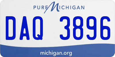 MI license plate DAQ3896