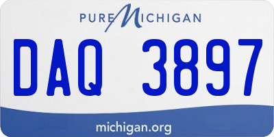 MI license plate DAQ3897