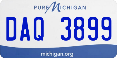 MI license plate DAQ3899