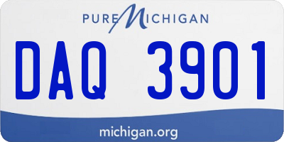 MI license plate DAQ3901