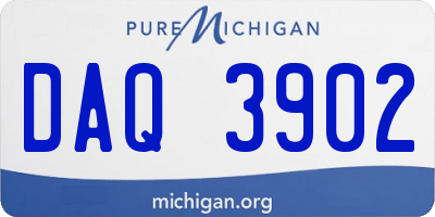 MI license plate DAQ3902
