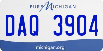 MI license plate DAQ3904