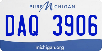 MI license plate DAQ3906