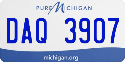 MI license plate DAQ3907