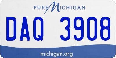 MI license plate DAQ3908