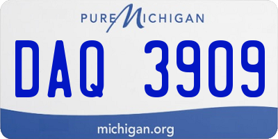 MI license plate DAQ3909