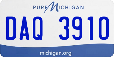 MI license plate DAQ3910