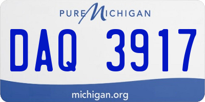 MI license plate DAQ3917