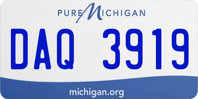 MI license plate DAQ3919
