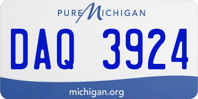 MI license plate DAQ3924