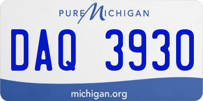 MI license plate DAQ3930