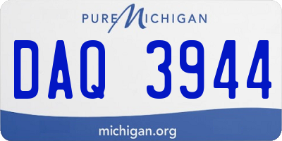 MI license plate DAQ3944