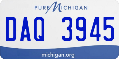 MI license plate DAQ3945
