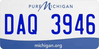 MI license plate DAQ3946