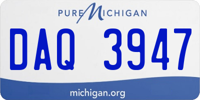 MI license plate DAQ3947