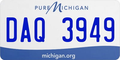 MI license plate DAQ3949
