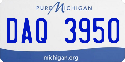 MI license plate DAQ3950