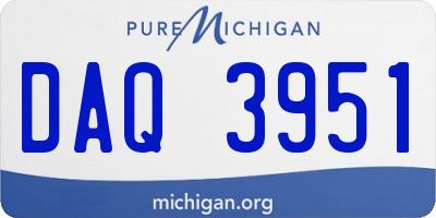 MI license plate DAQ3951
