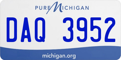MI license plate DAQ3952