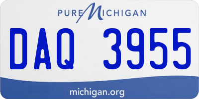MI license plate DAQ3955