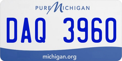 MI license plate DAQ3960