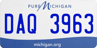 MI license plate DAQ3963
