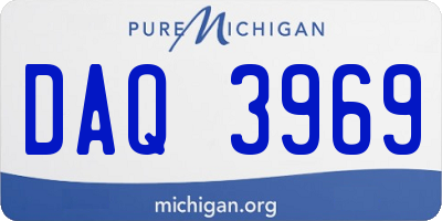 MI license plate DAQ3969
