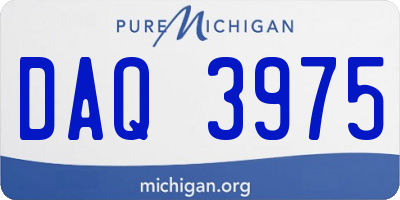 MI license plate DAQ3975