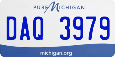 MI license plate DAQ3979