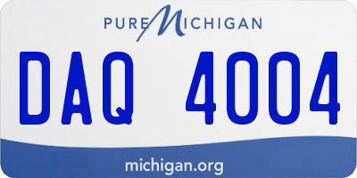 MI license plate DAQ4004