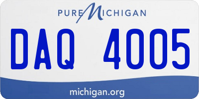 MI license plate DAQ4005