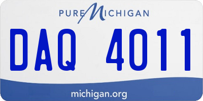 MI license plate DAQ4011