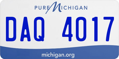 MI license plate DAQ4017