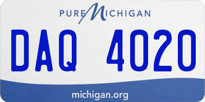 MI license plate DAQ4020