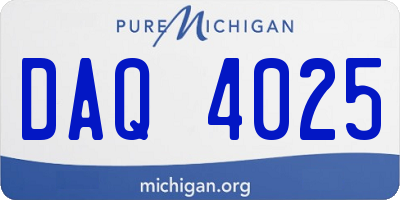 MI license plate DAQ4025