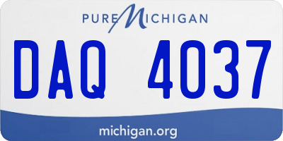 MI license plate DAQ4037