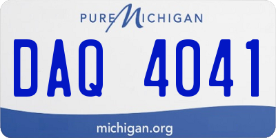 MI license plate DAQ4041