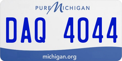 MI license plate DAQ4044