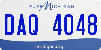 MI license plate DAQ4048