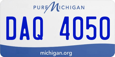 MI license plate DAQ4050