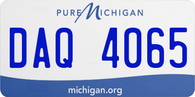 MI license plate DAQ4065