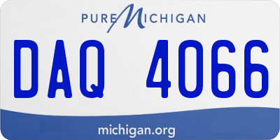 MI license plate DAQ4066