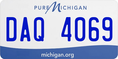 MI license plate DAQ4069