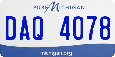 MI license plate DAQ4078