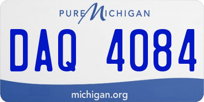 MI license plate DAQ4084