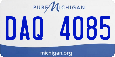 MI license plate DAQ4085