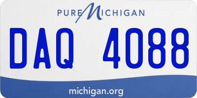 MI license plate DAQ4088